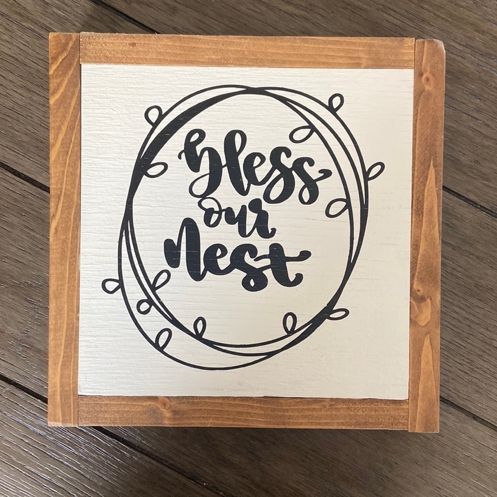 𝅺BLESS Our Nest | Home Decor Sign